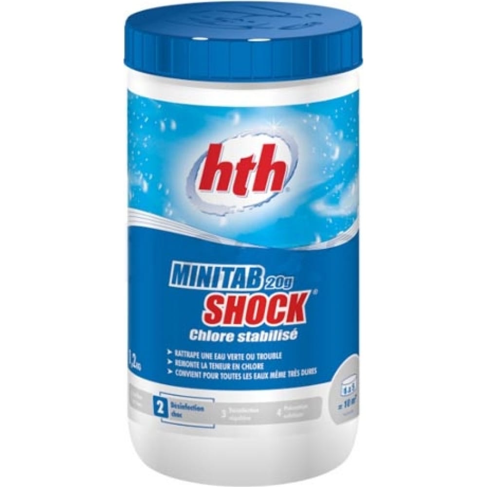Быстрый стабилизированный хлор HTH MINITAB SHOCK таблетка 20гр, 1.2 кг C800672H2
