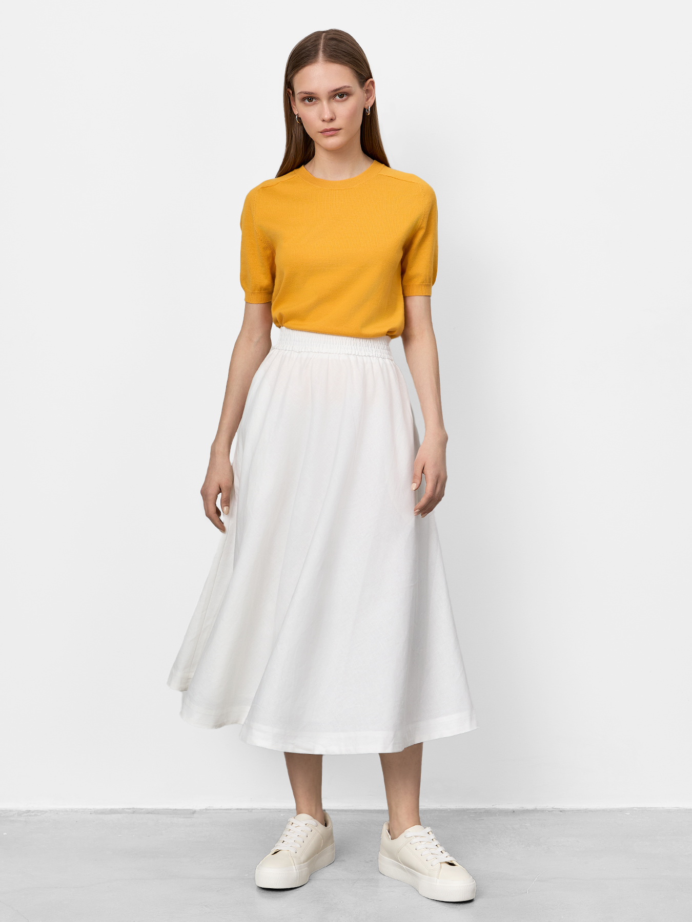 

Юбка женская Just Clothes 000000522 белая 50 RU, Белый, 000000522
