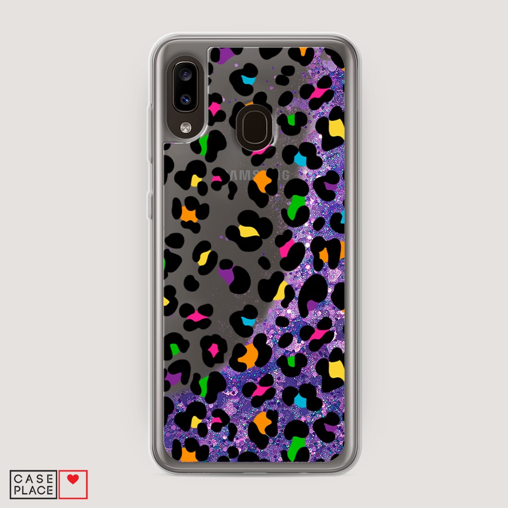 

Жидкий чехол с блестками "Яркий леопард" на Samsung Galaxy A20, 27692-1