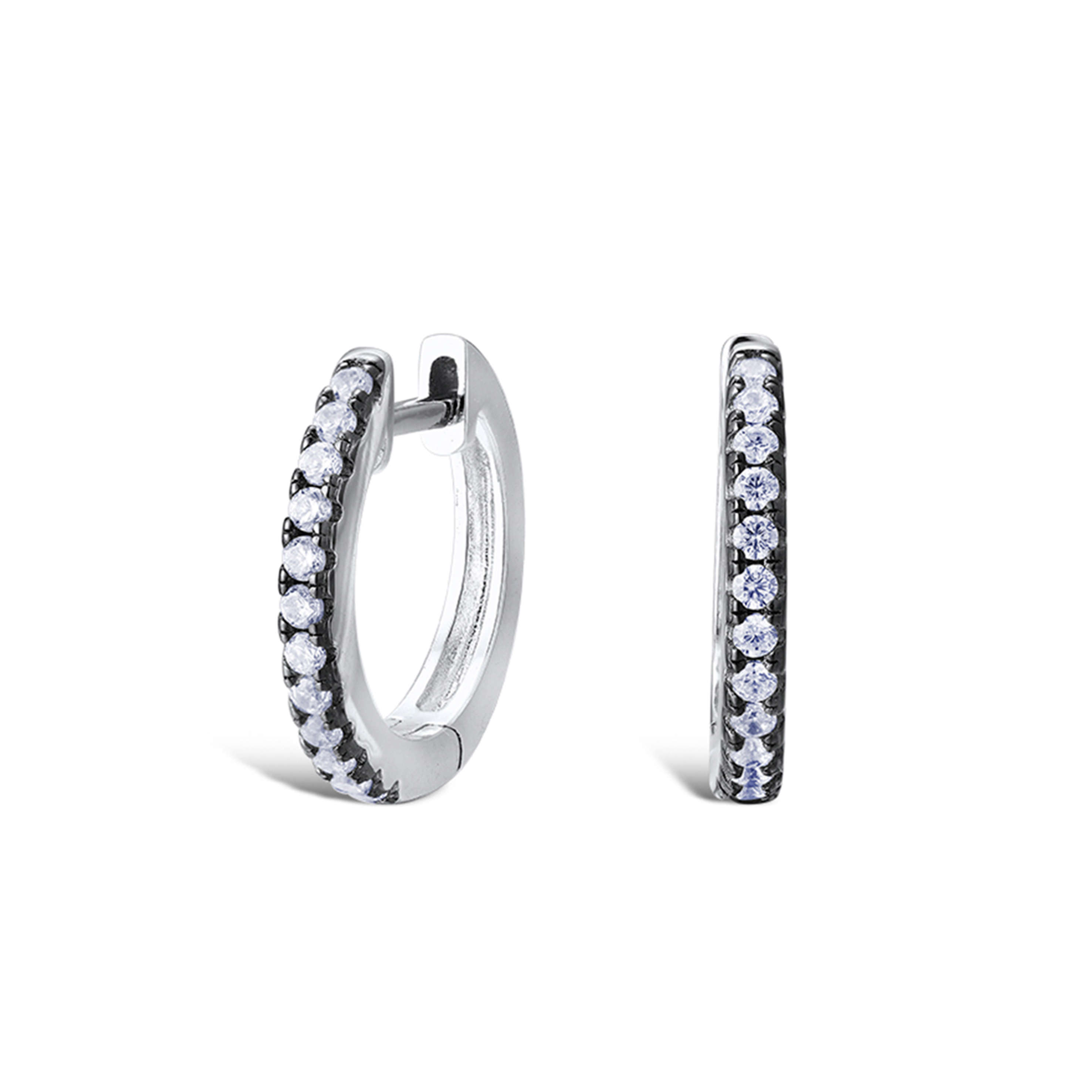

Серьги конго из серебра VALTERA 113064, циркон, 113064