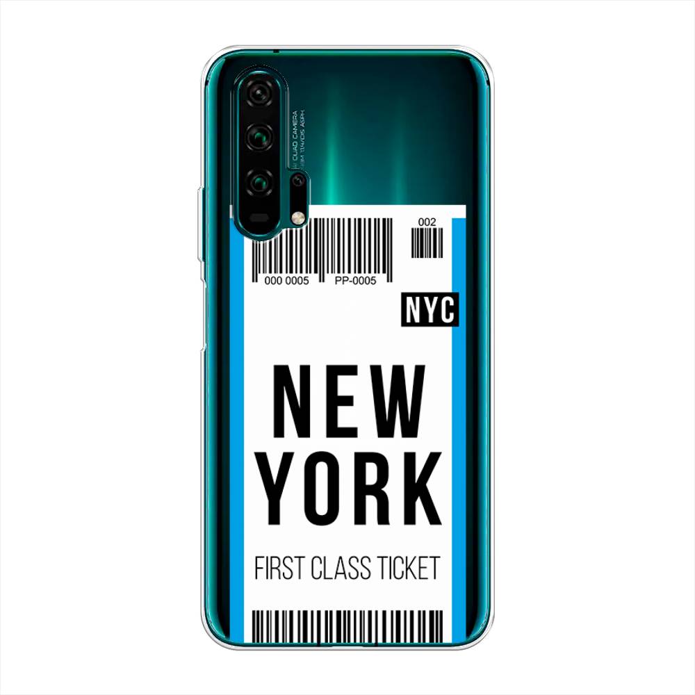 

Чехол для Honor 20 Pro "Билет в Нью-Йорк", Белый;голубой, 69350-6