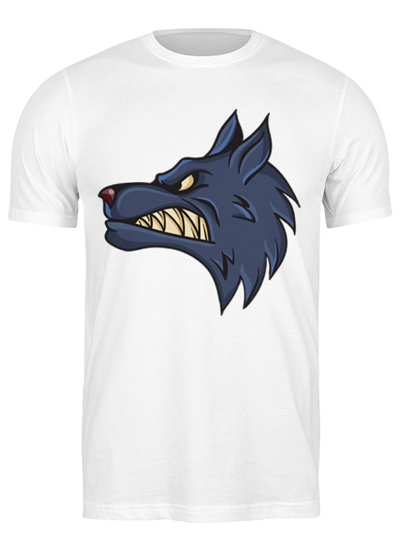 

Футболка мужская Printio Angry wolf белая M, Белый, Angry wolf