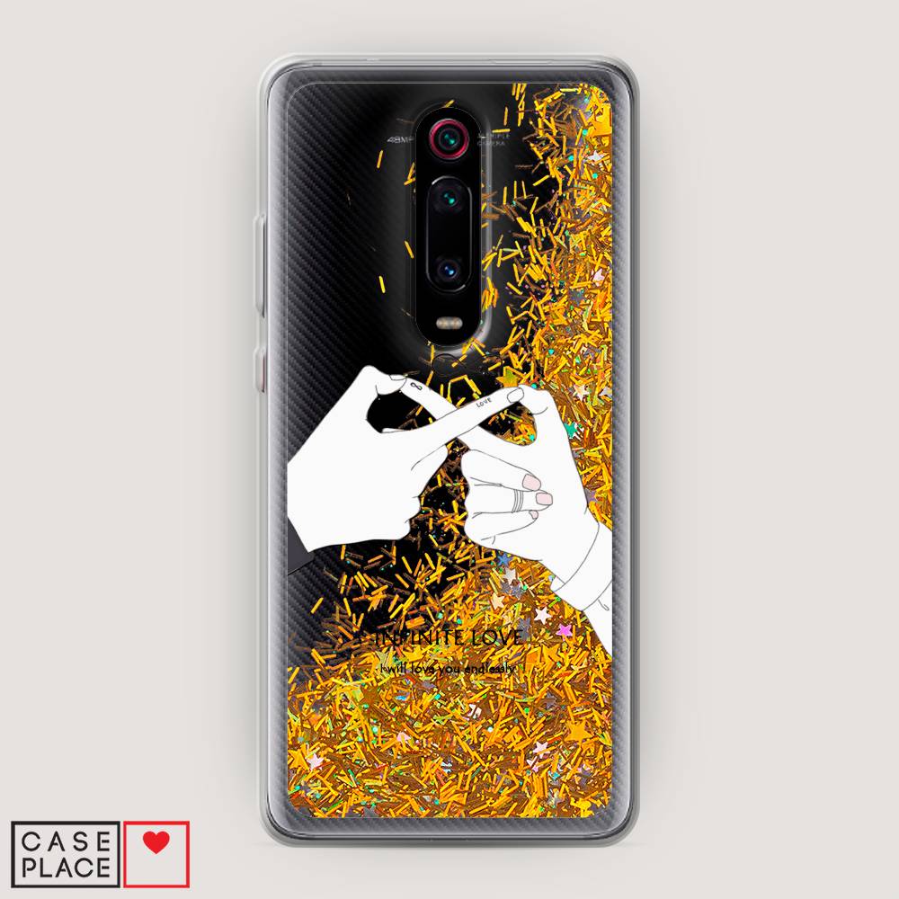 

Жидкий чехол с блестками "Любовь навсегда" на Xiaomi Redmi K20 Pro, 35690-1