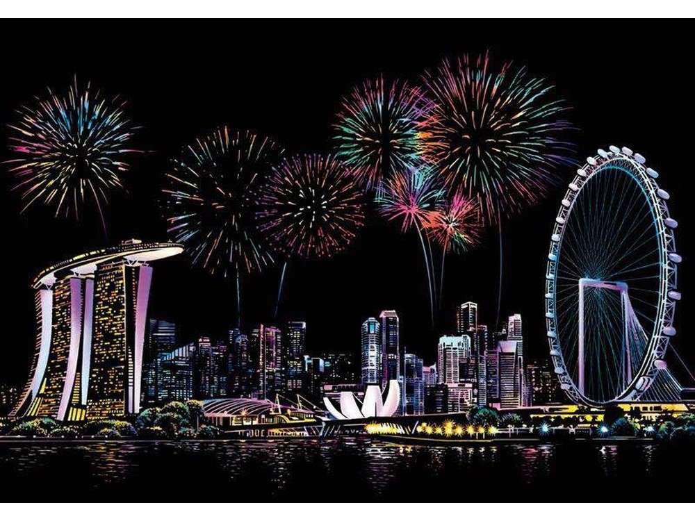 

Скретч-картина «Singapore Firework» (цветная) scrt-28