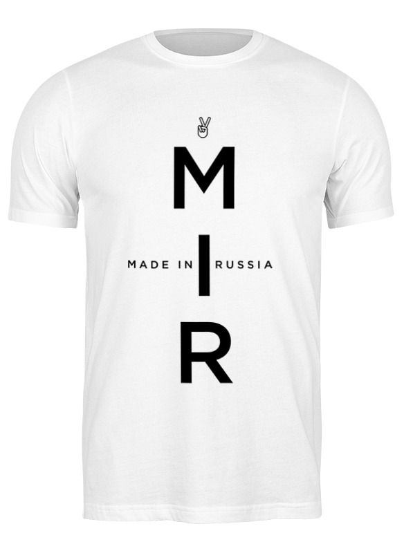 

Футболка женская Printio Мир. made in russia белая M, Белый, Мир. made in russia