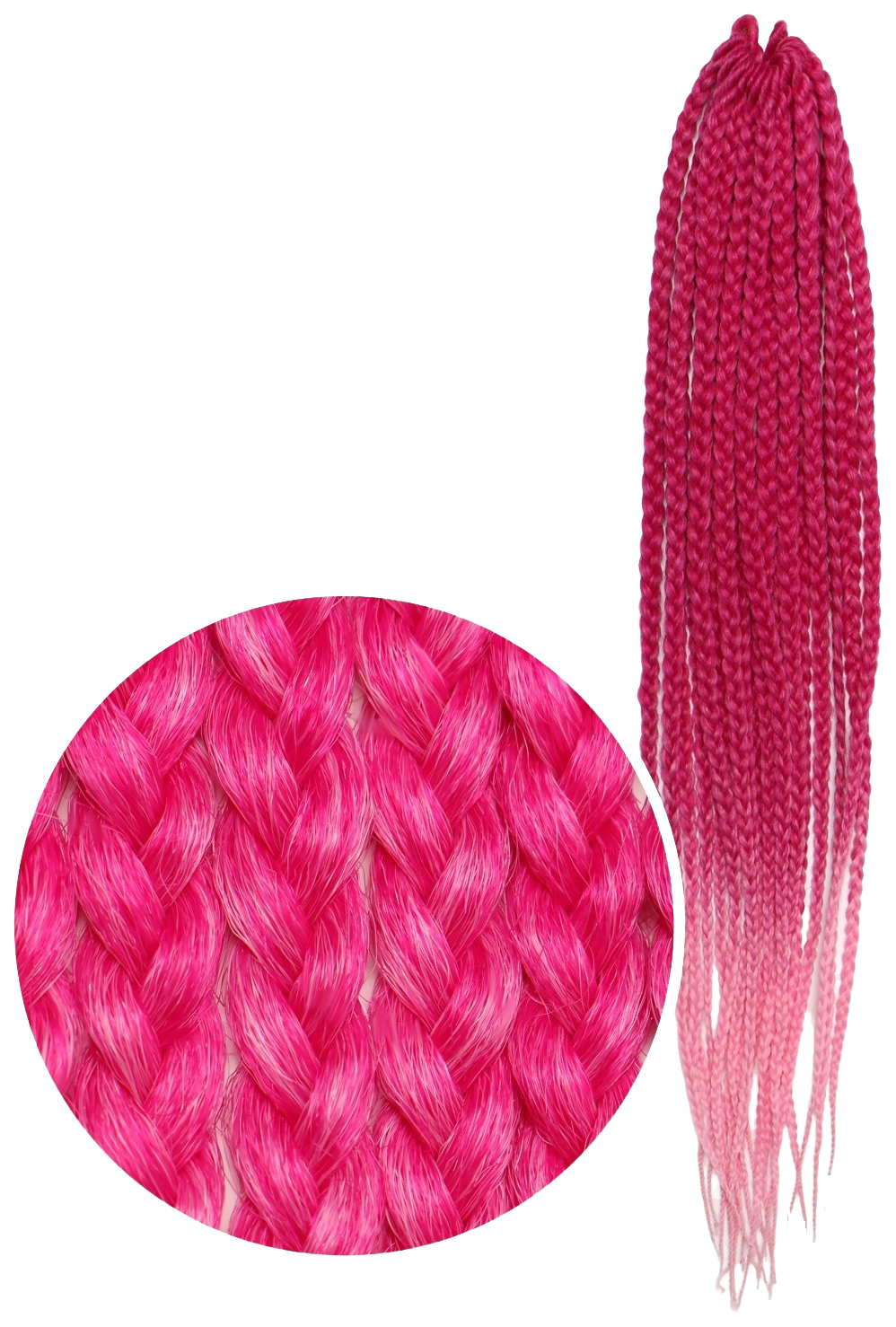 

SIM-BRAIDS Афрокосы, 60 см, 18 прядей (CE), цвет розовый/светло-розовый(#FR-1)