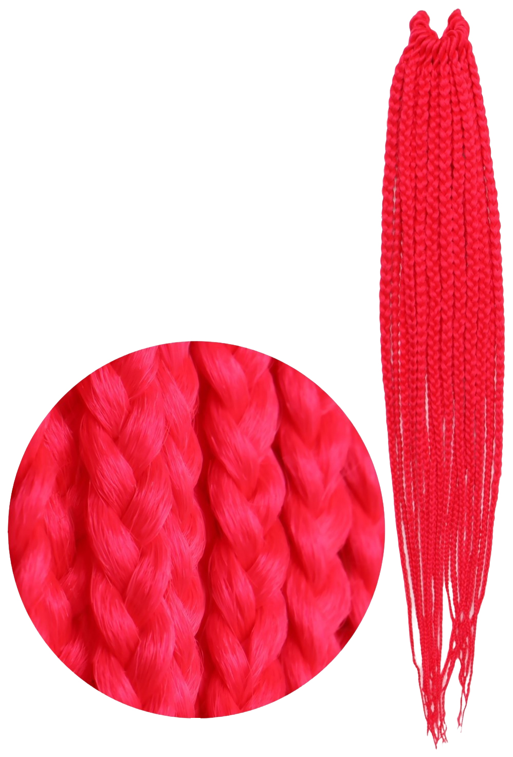 SIM-BRAIDS Афрокосы, 60 см, 18 прядей (CE), цвет малиновый(#PINK)