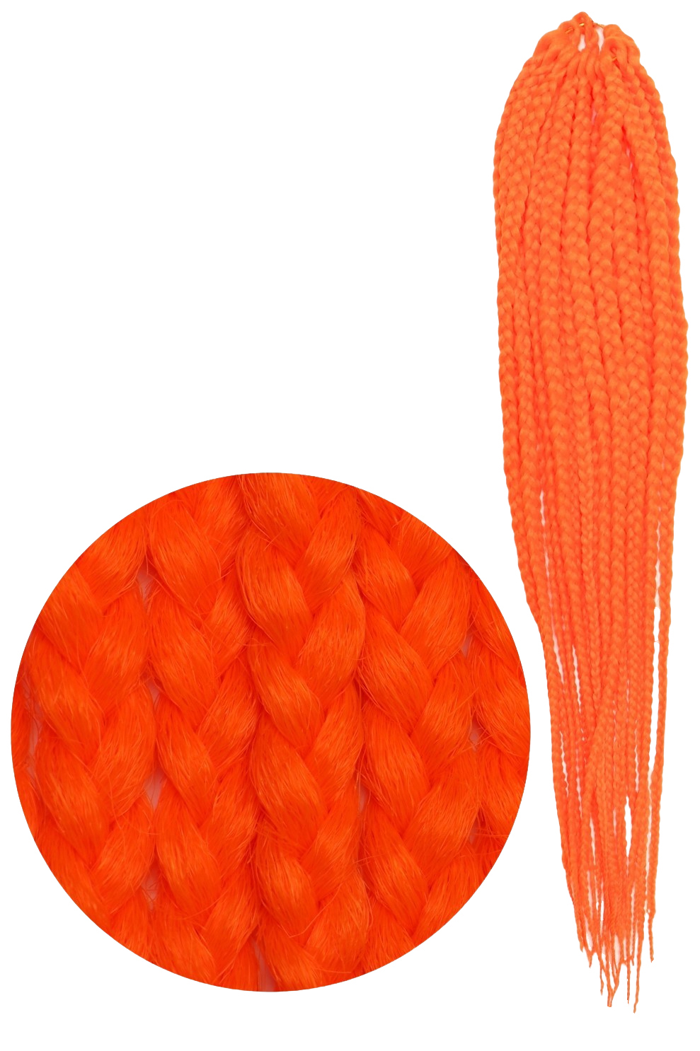Афрокосы Queen Fair Sim-Braids CE 18 прядей 60 см цвет оранжевый orange