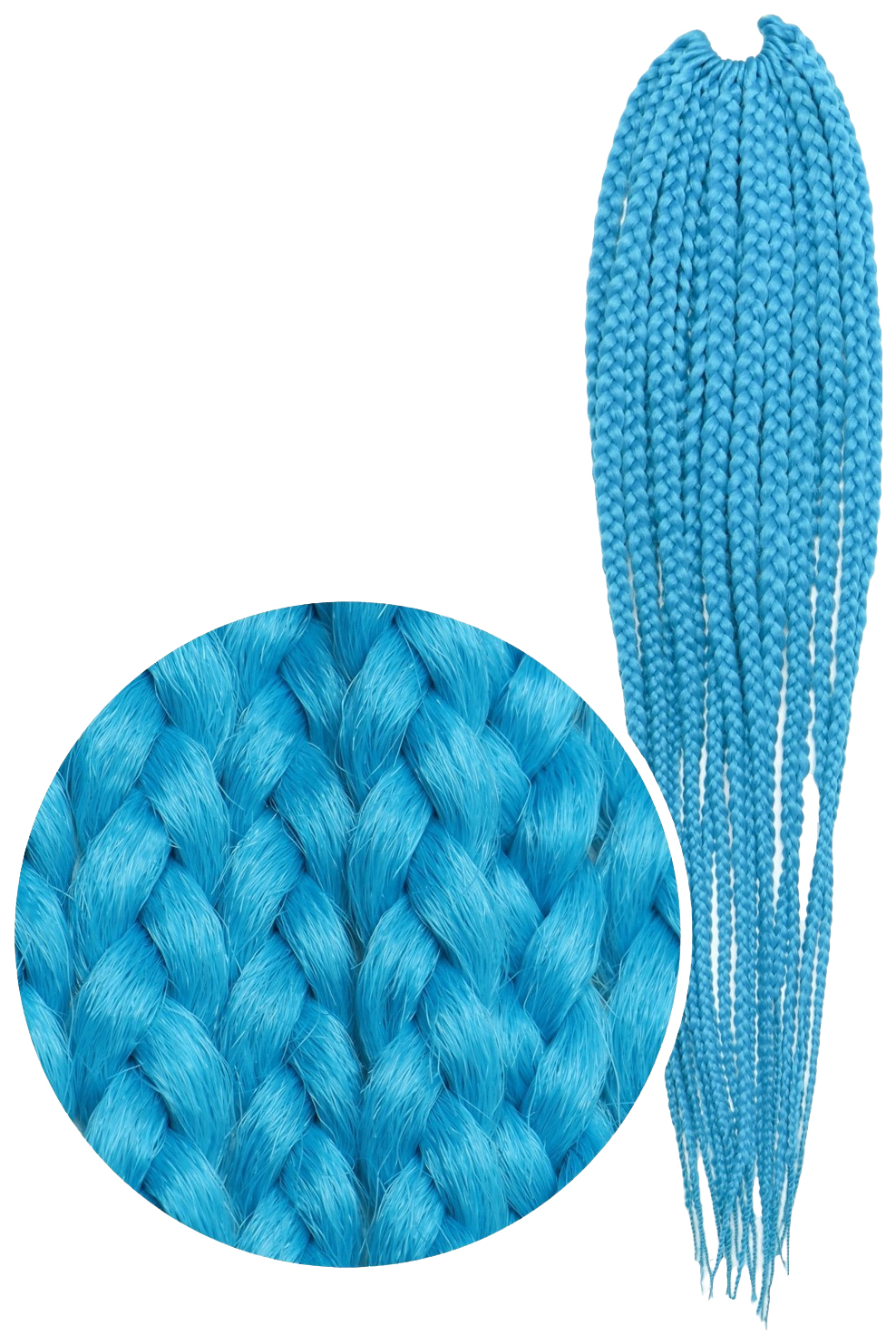 Афрокосы Queen Fair Sim-Braids CE 18 прядей 60 см цвет светло-голубой IlI Blue sim braids афрокосы 60 см 18 прядей ce малиновый pink
