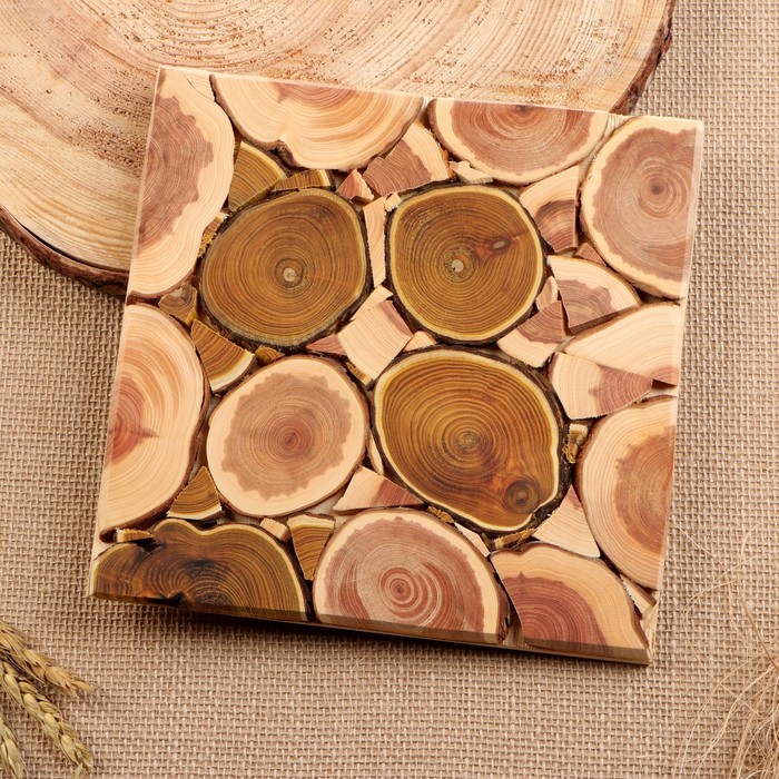 

Подставка для горячего, 20x20 см, микс дерева