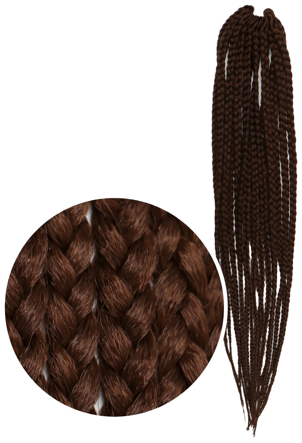 Афрокосы Queen Fair Sim-Braids CE 18 прядей 60 см цвет тёмно-русый 8