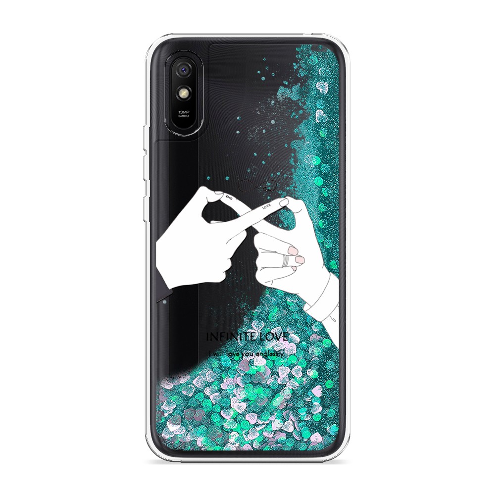 

Жидкий чехол с блестками "Любовь навсегда" на Xiaomi Redmi 9A