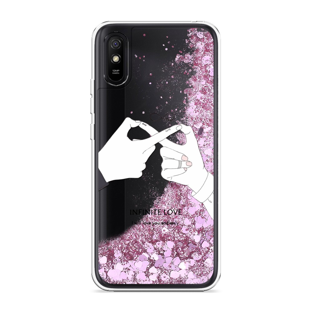 

Жидкий чехол с блестками "Любовь навсегда" на Xiaomi Redmi 9A, 38994-1