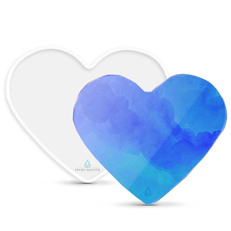 

Силиконовый молд для эпоксидной смолы - Сердце M SM119, Белый, M