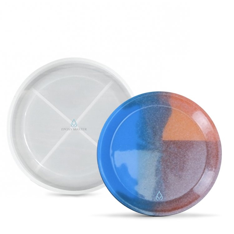 

Силиконовый молд для эпоксидной смолы - Подстаканник тарелка круг (1 шт.) SM124, Белый