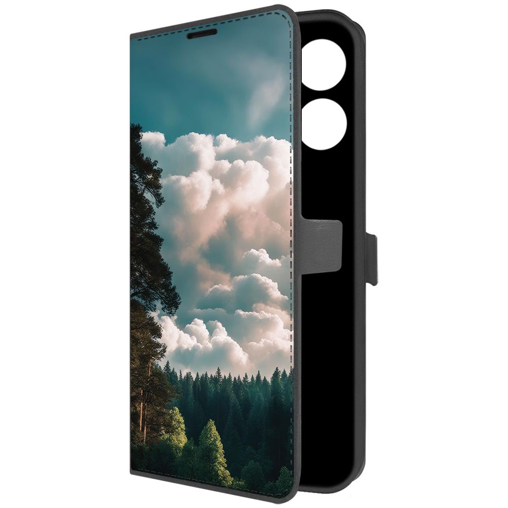 

Чехол-книжка Krutoff Eco Book для Realme C33 2023 Облачно (черный)
