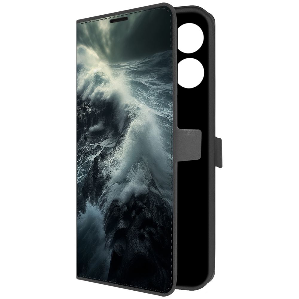 

Чехол-книжка Krutoff Eco Book для Realme C33 2023 Шторм (черный)