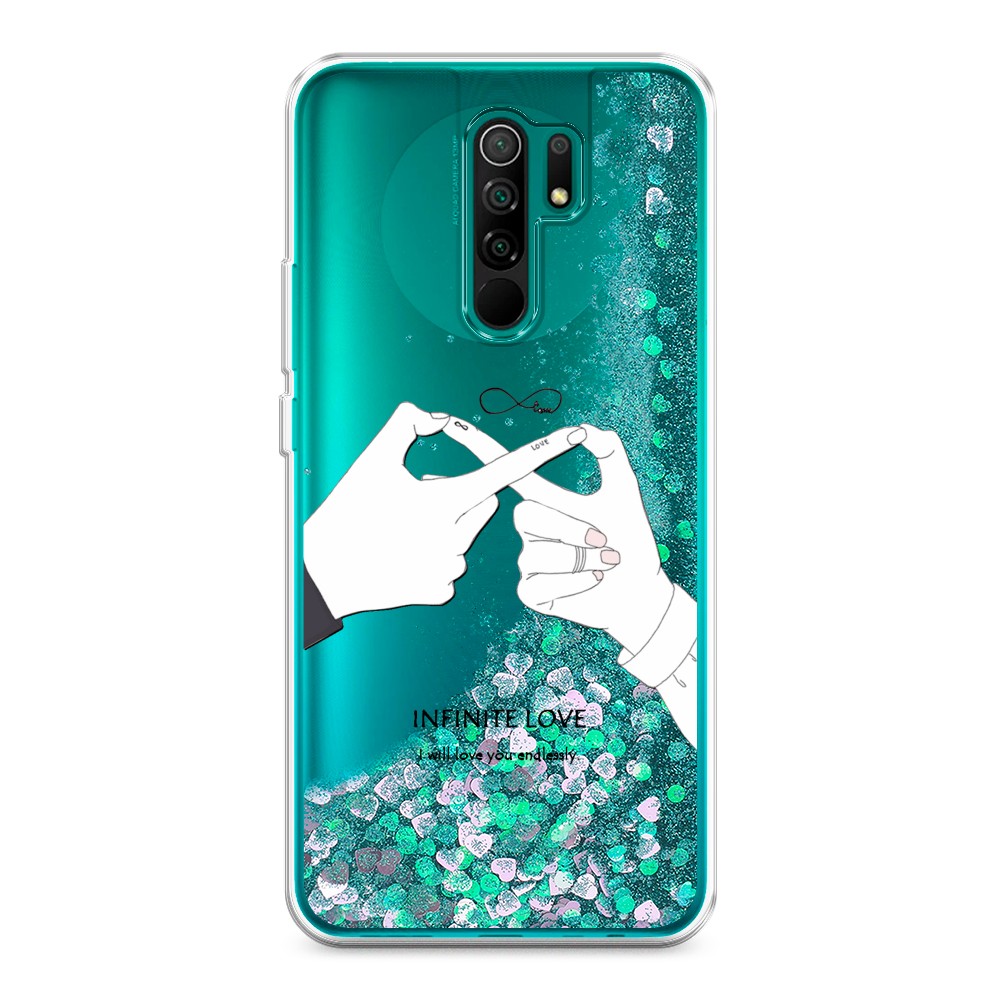 

Жидкий чехол с блестками "Любовь навсегда" на Xiaomi Redmi 9, 38395-1