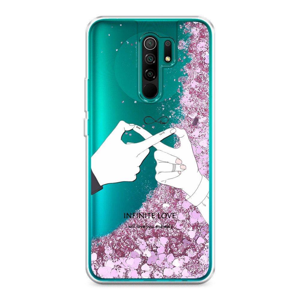 

Жидкий чехол с блестками "Любовь навсегда" на Xiaomi Redmi 9, 38394-1