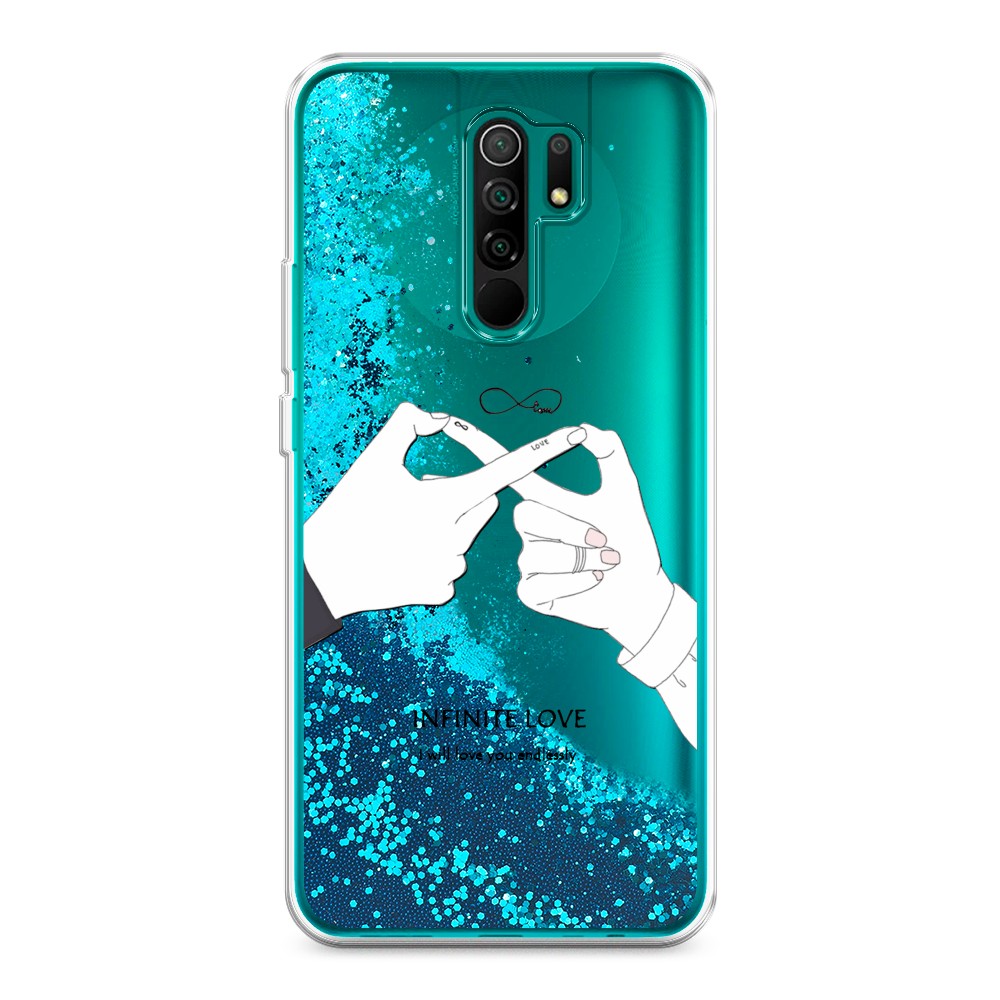 

Жидкий чехол с блестками "Любовь навсегда" на Xiaomi Redmi 9, 38393-1
