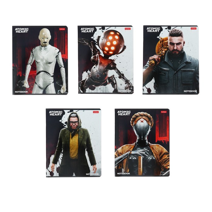 

Hatber Тетрадь 48 листов в клетку "Atomic Heart", обложка мелованный картон, скругленные у