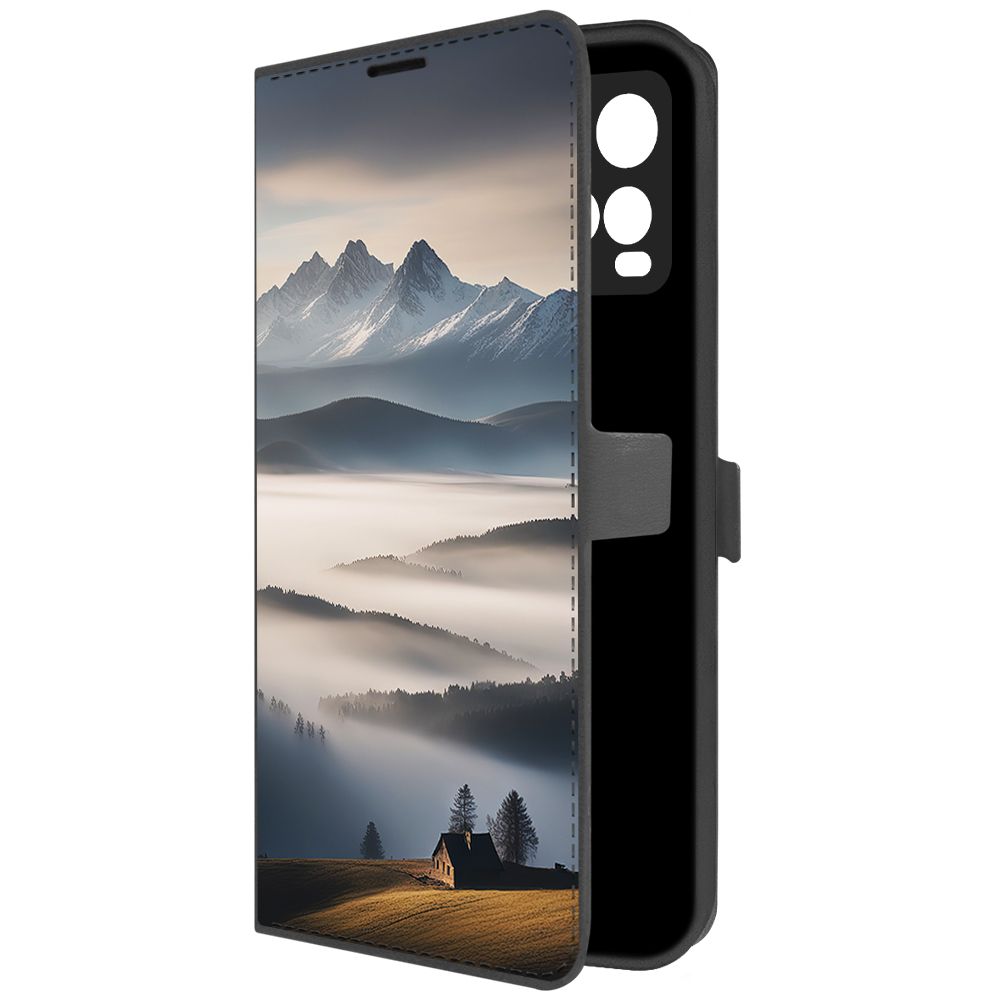 

Чехол-книжка Krutoff Eco Book для Vivo Y21 Туман (черный)