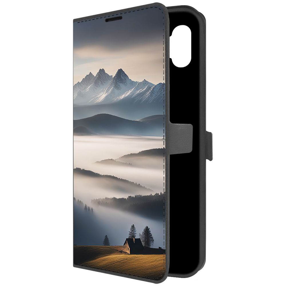 Чехол-книжка Krutoff Eco Book для Samsung Galaxy A04e (A042) Туман (черный)