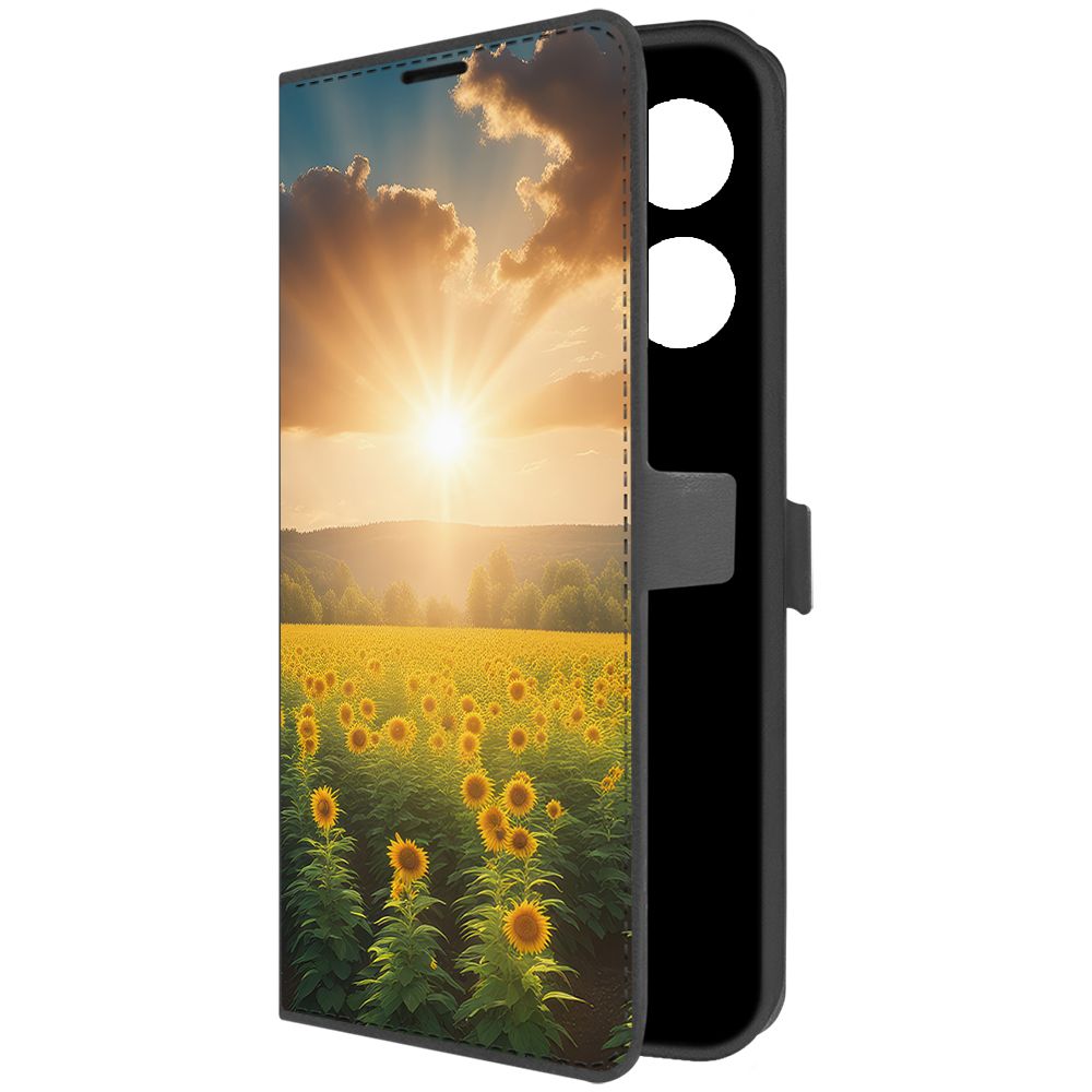 

Чехол-книжка Krutoff Eco Book для Itel A60 Солнечно (черный)