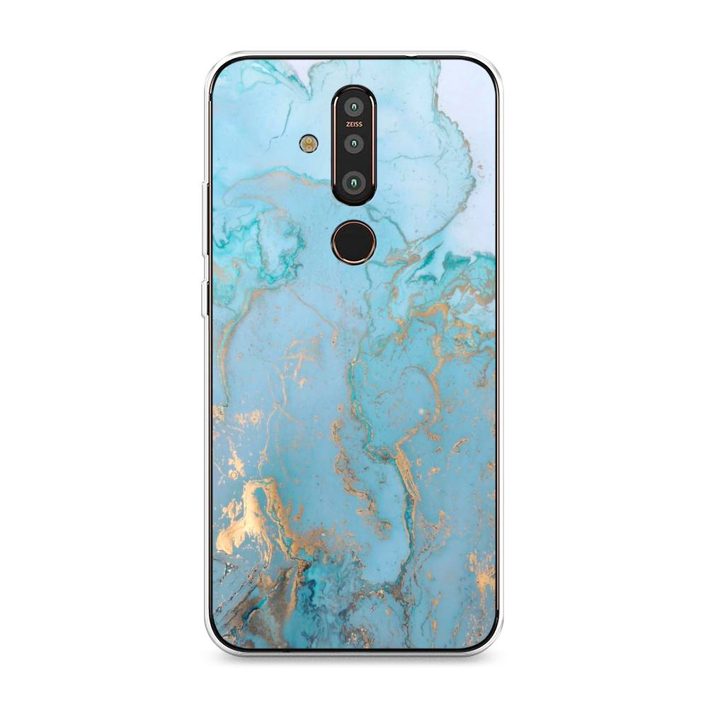 

Чехол Awog "Голубой мрамор рисунок" для Nokia X71