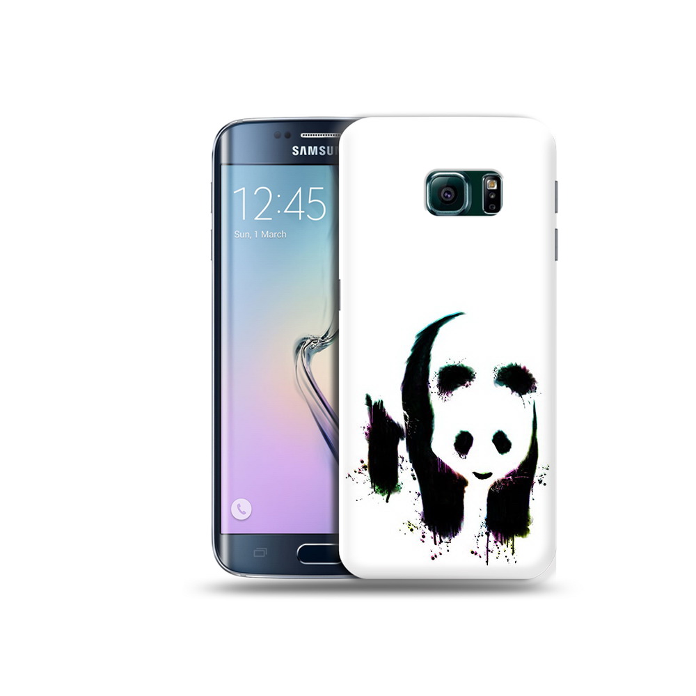 

Чехол MyPads Tocco для Samsung Galaxy S6 Edge панда в акварели, Прозрачный, Tocco