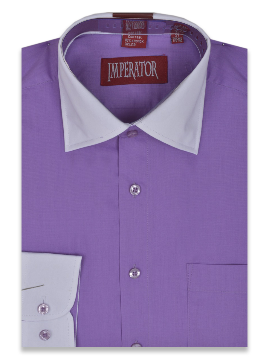 

Рубашка мужская Imperator Crocus-22.1-П sl фиолетовая 38/170-176, Фиолетовый, Crocus-22.1-П sl