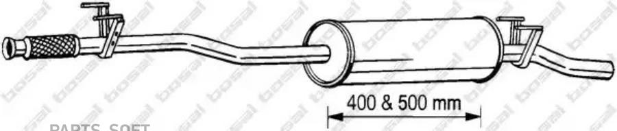 

BOSAL 291-069 Глушитель средняя часть 1шт