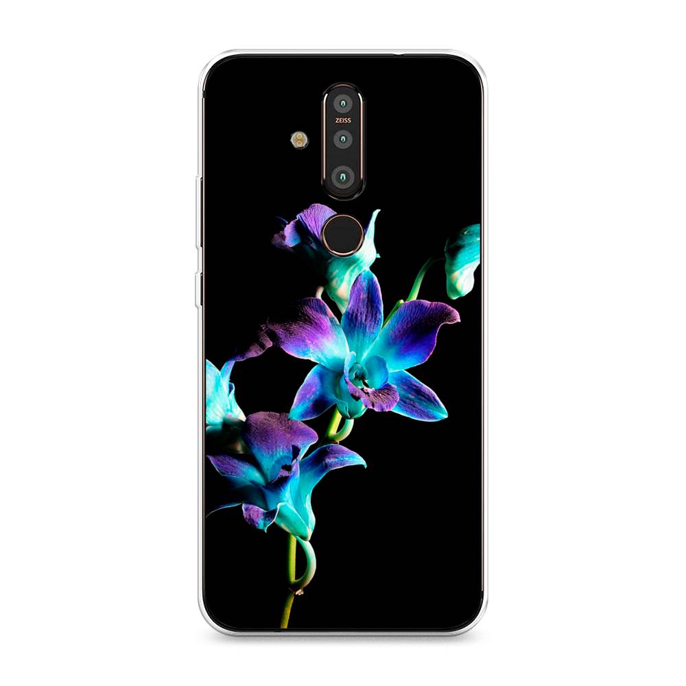 

Чехол Awog "Синий цветок на черном" для Nokia X71