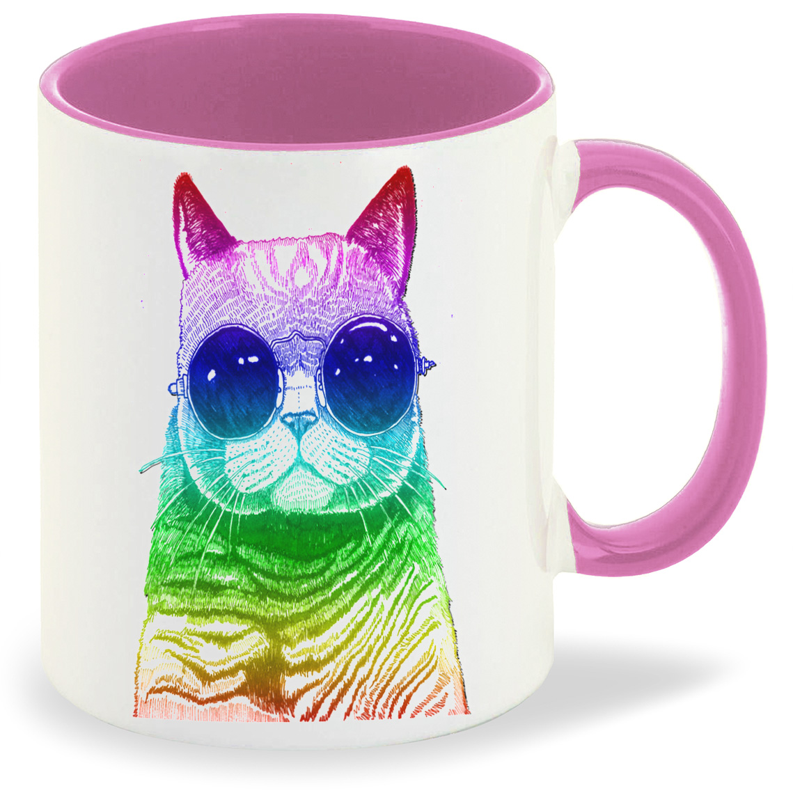 

Кружка CoolPodarok Животные Радужный кот, Животные Радужный кот