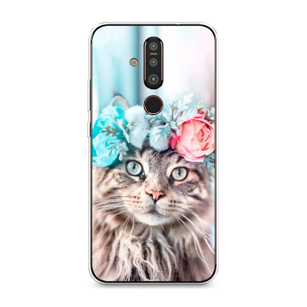 

Чехол Awog "Кот в венке" для Nokia X71