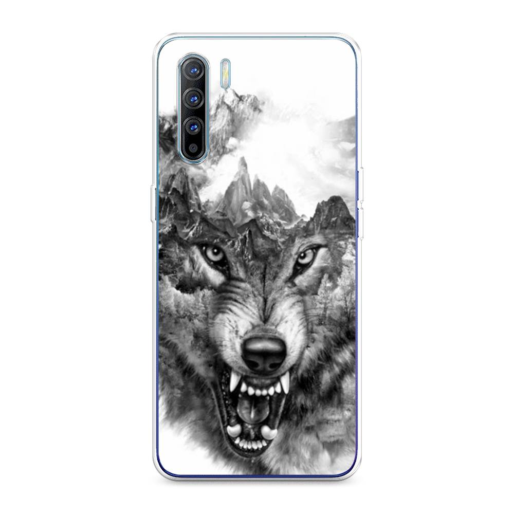 

Силиконовый чехол "Волк в горах" на Oppo Reno 3, Разноцветный, 252450-1