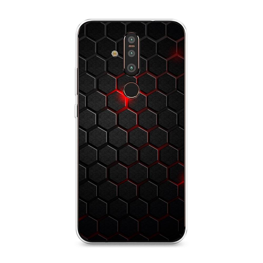 

Чехол Awog "Фон соты красные" для Nokia X71