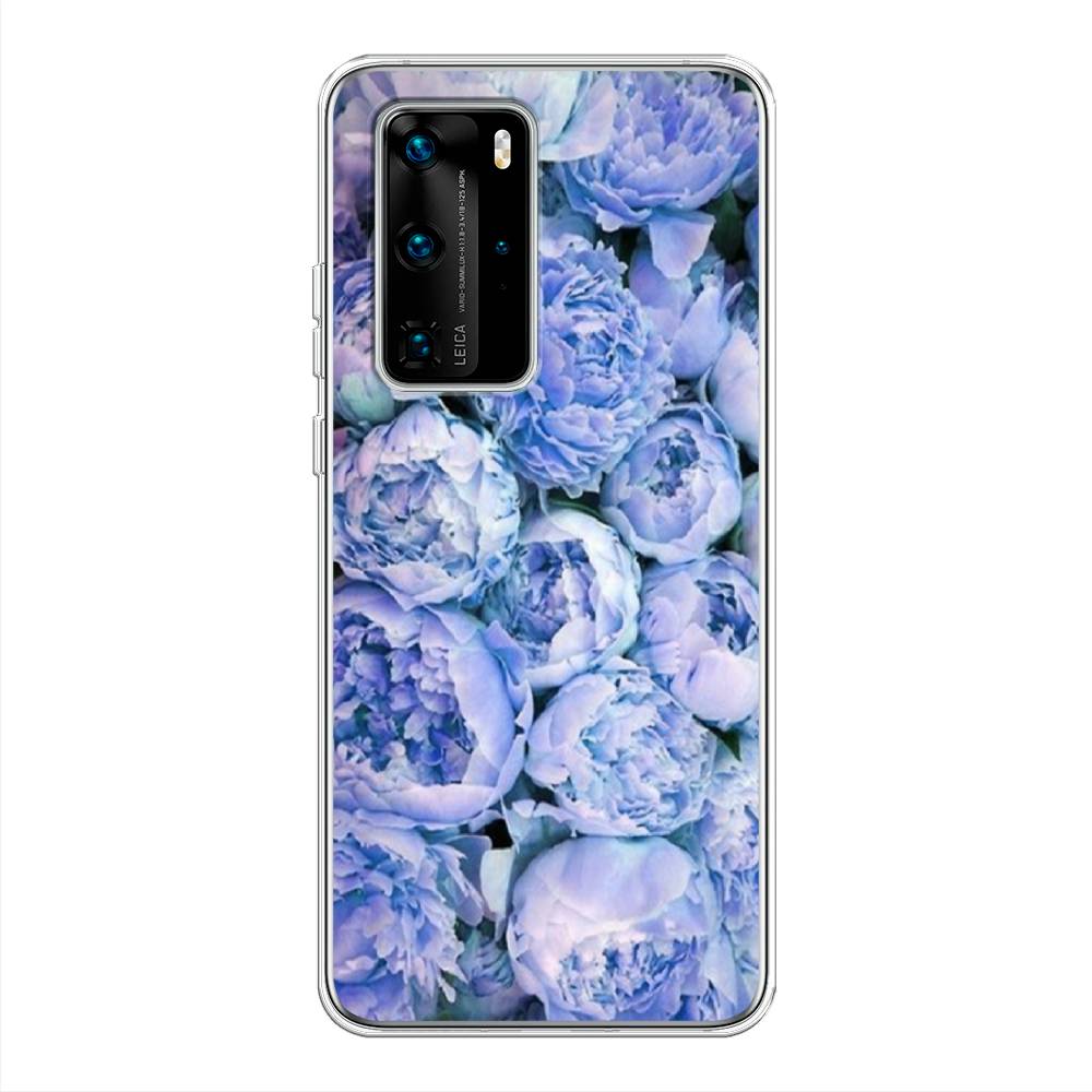 

Чехол Awog на Huawei P40 Pro "Пионы голубые", Голубой, 610950-8