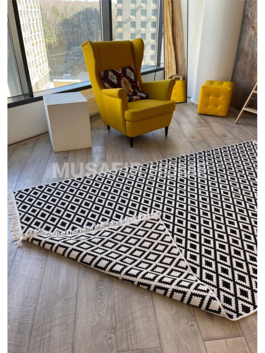 Турецкий двусторонний ковер 160х250 см красный