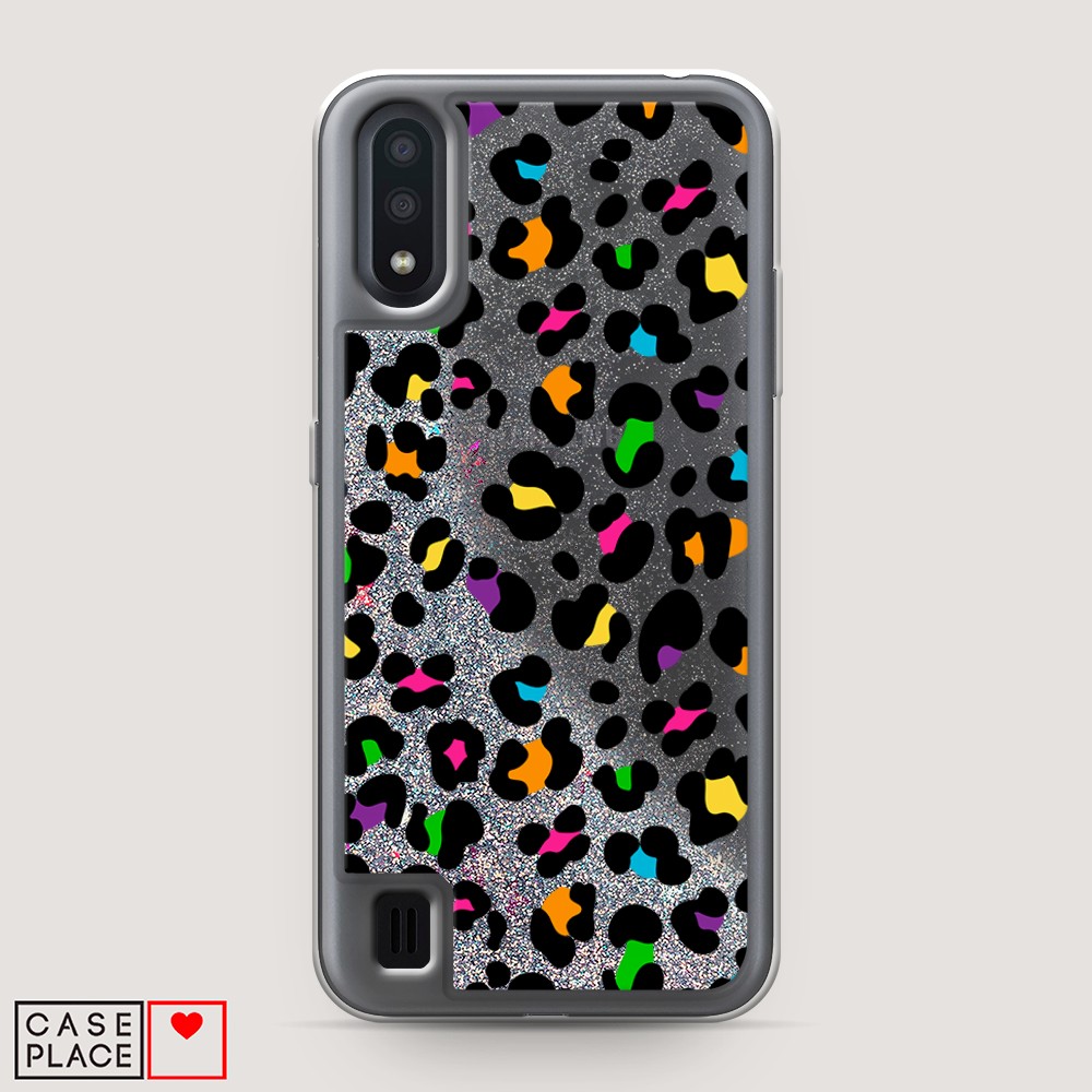 

Чехол Awog на Samsung Galaxy A01 "Яркий леопард", Разноцветный, 29591-1