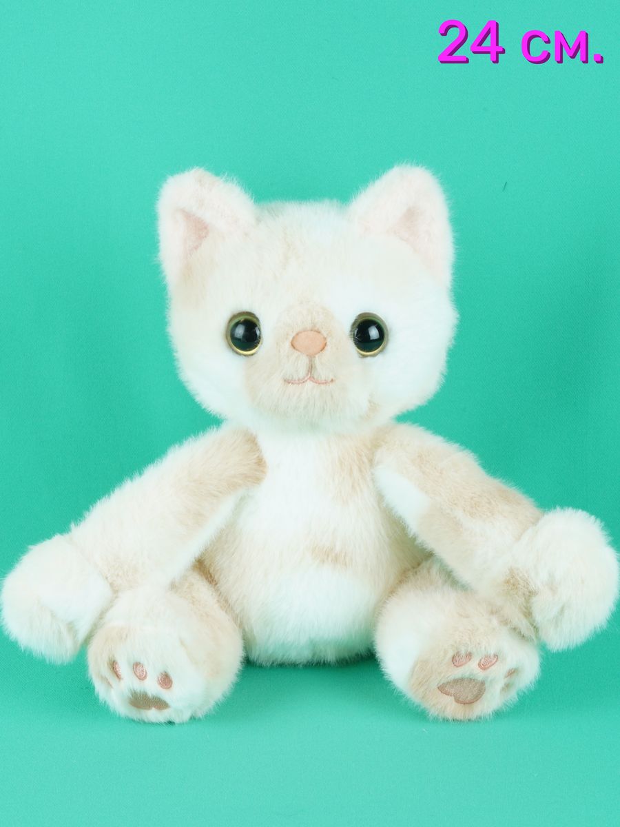 

Мягкая игрушка АКИМБО КИТ Котик бежевый 24 см