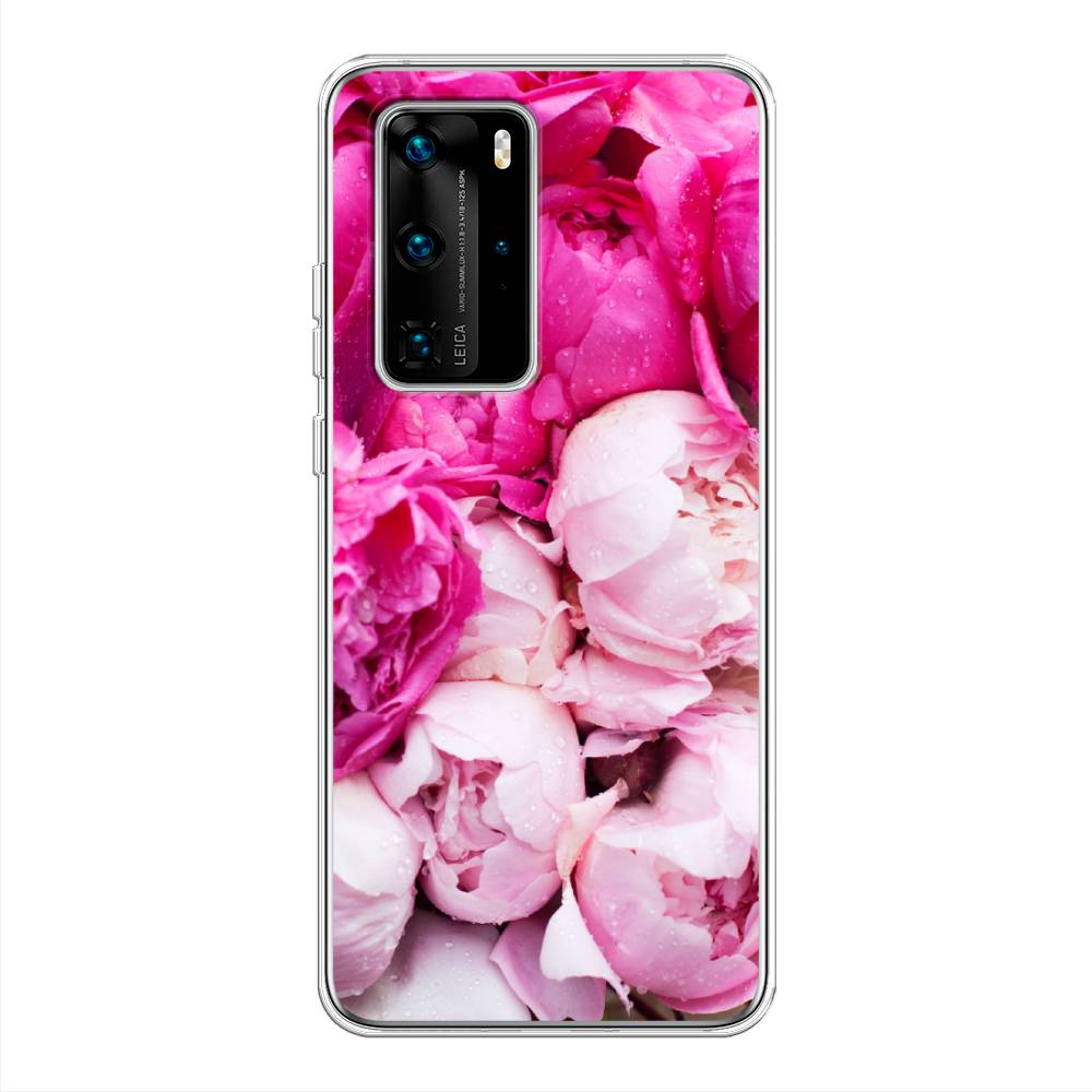 фото Чехол awog "пионы розово-белые" для huawei p40 pro