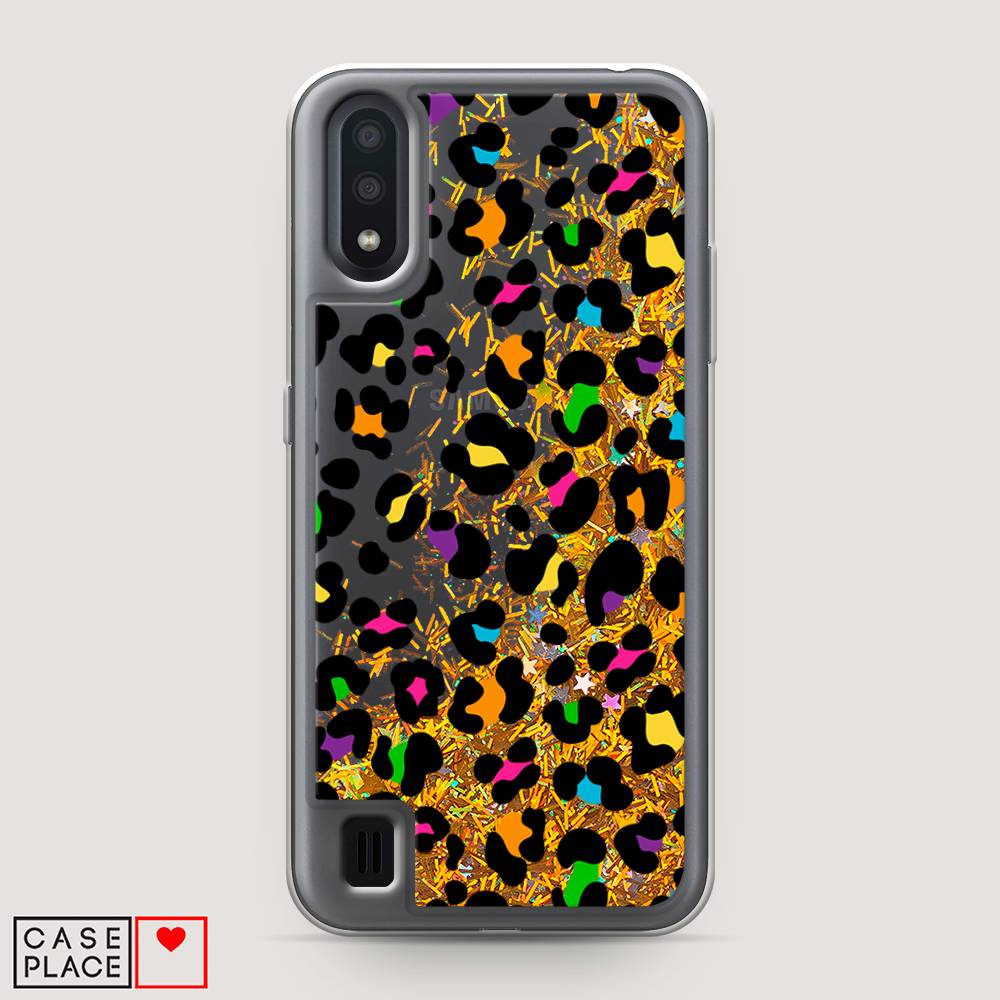 

Чехол Awog на Samsung Galaxy A01 "Яркий леопард", Разноцветный, 29590-1