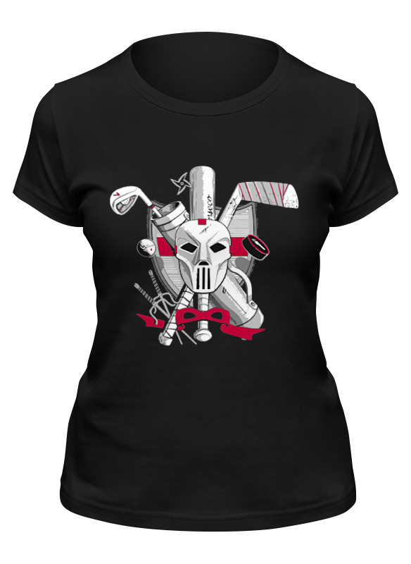 

Футболка женская Printio Кейси джонс (черепашки-ниндзя) черная XL, Черный, Кейси джонс (черепашки-ниндзя)