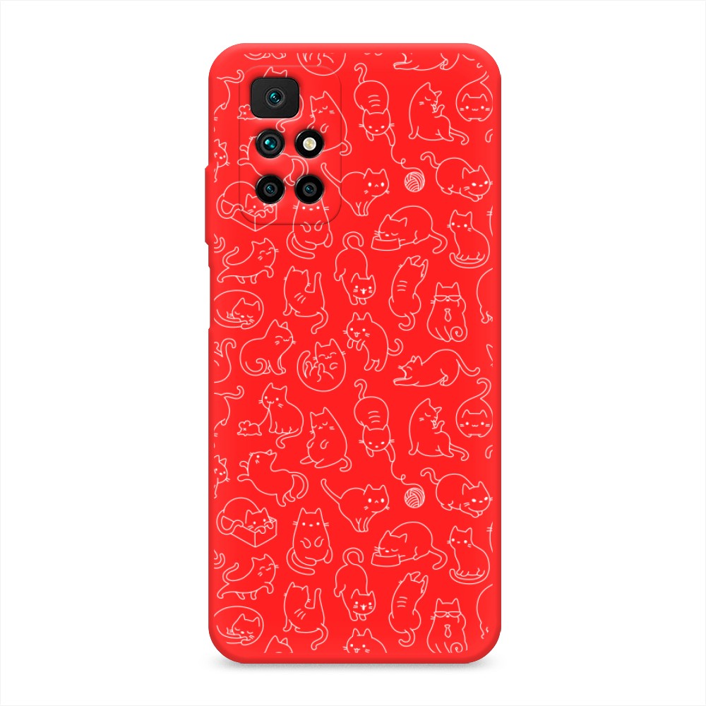 фото Матовый силиконовый чехол "шкодливые котики" на xiaomi redmi note 11 4g china awog