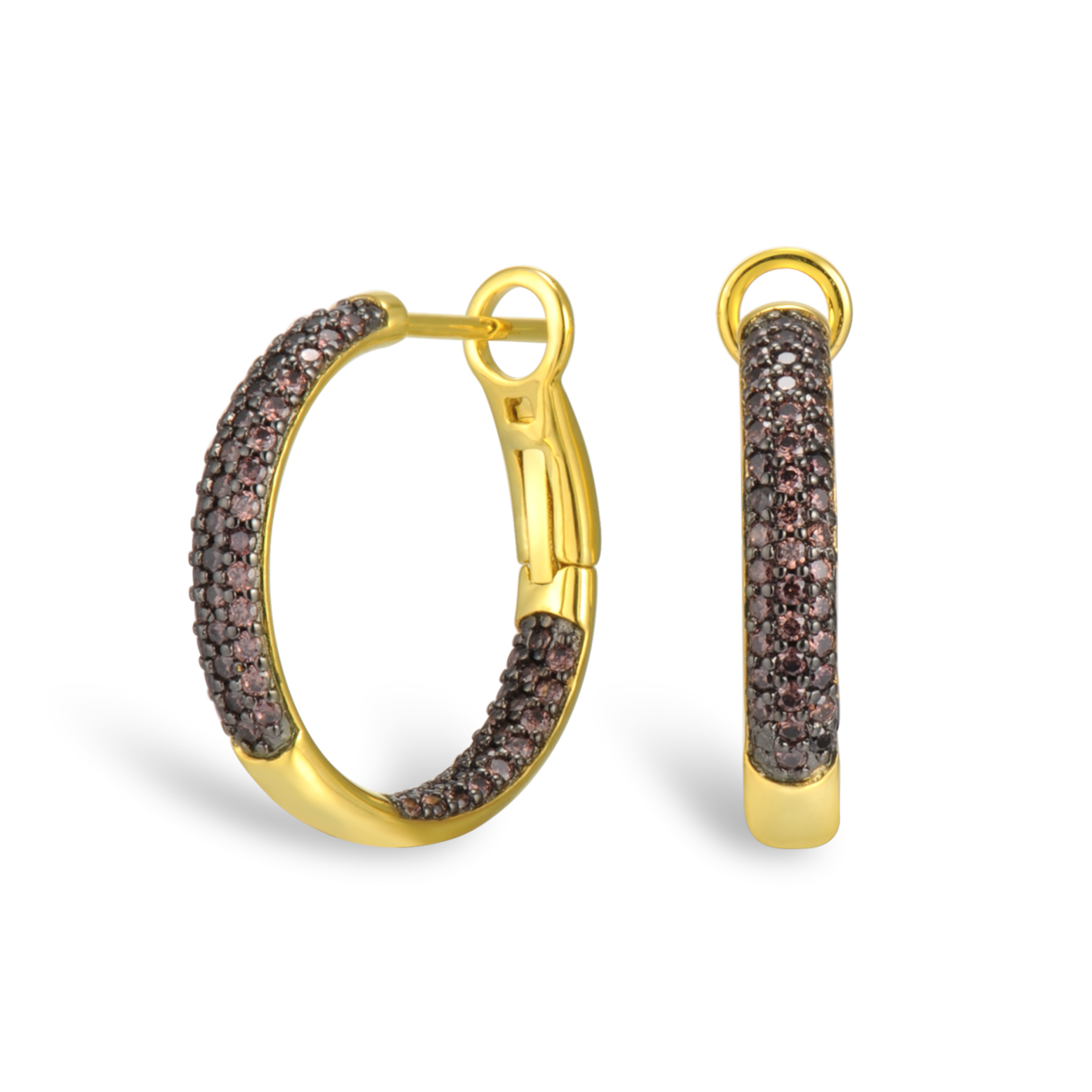 

Серьги конго из серебра VALTERA 115315, циркон, 115315