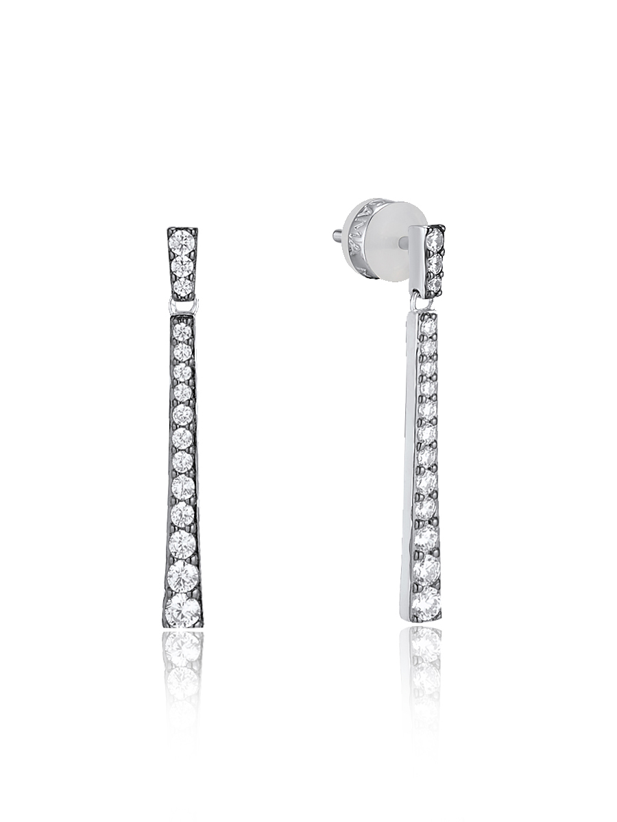 

Серьги подвески из серебра VALTERA 115311, циркон, 115311