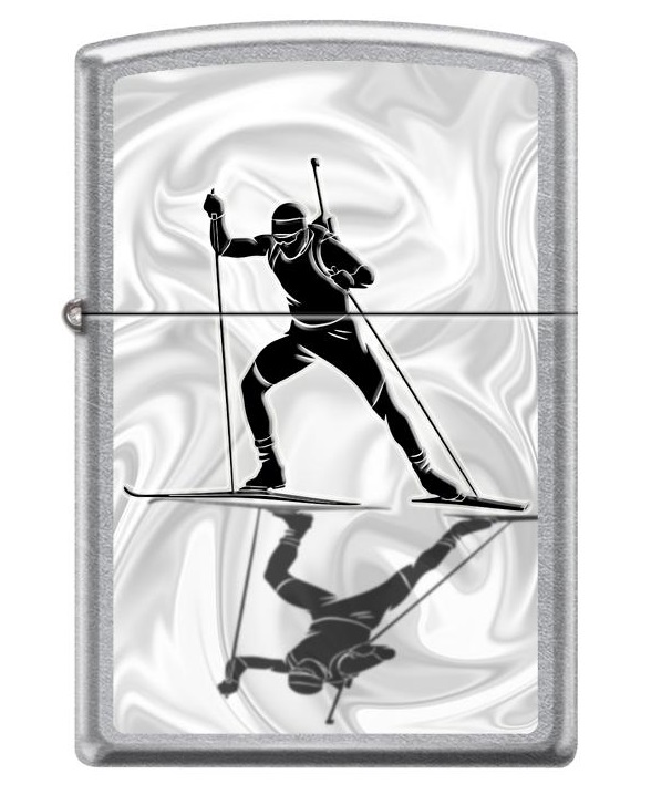 

Бензиновая зажигалка Zippo Biathlon Street Chrome, Биатлонист Street Chrome