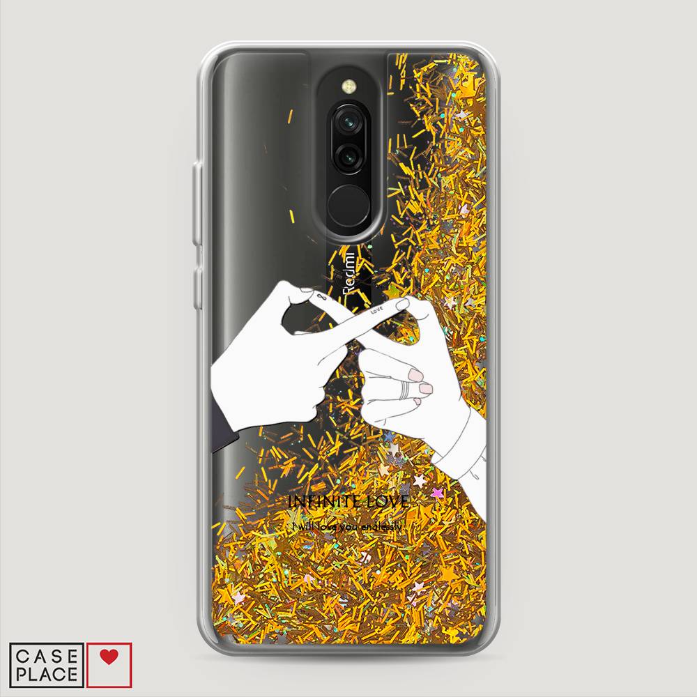 

Жидкий чехол с блестками "Любовь навсегда" на Xiaomi Redmi 8, 37190-1