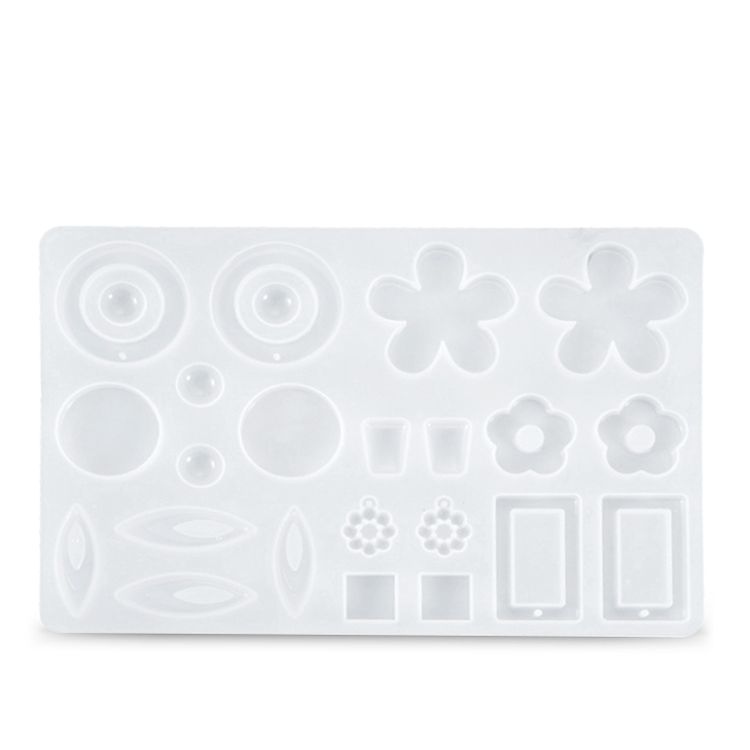 

Силиконовый молд Epoxy Master для сережек и кулонов, 20х13 см SM152, Белый